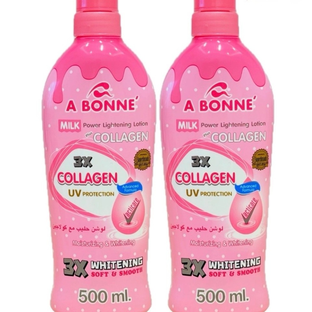 2x A Bonne' Milk Power Lotion Plus 3x Collagen UV Protection (500ml)